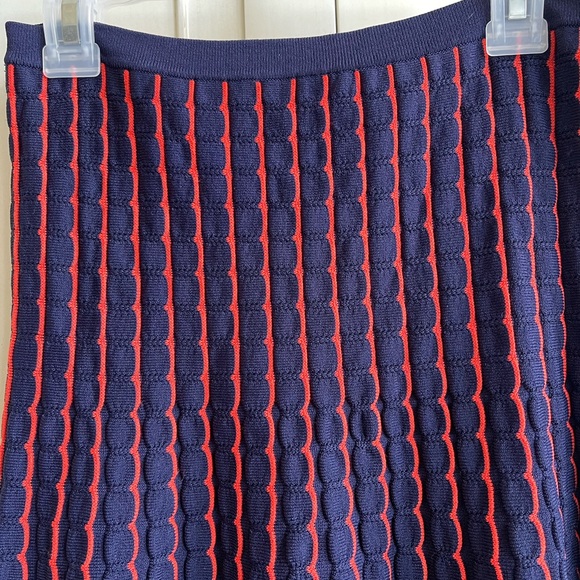 Zara Blue Red Stripe skirt S - Picture 5 of 8